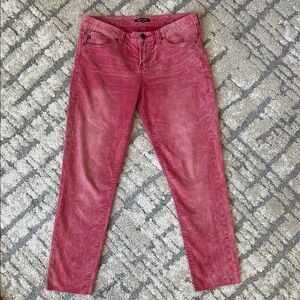 Dear John Women's Pink/Red Ankle Jeans, thin curdory